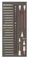 Bahco 10 mm galvu antgalių komplektas, 49 dalių, Fit&Go 1/3 - TR, HEX, XZN M