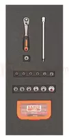 Galvutinių ir antgalių komplektas Bahco 1/4", 16 dalių, Fit & Go