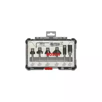 Bosch frezų komplektas kraštams 1/4" kotas, 6 dalių