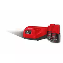 Milwaukee akumuliatorius M12 B3 3,0 Ah 2 vnt. + C12 C įkroviklis