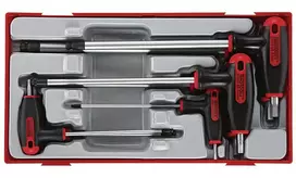 Teng Tools šešiakampių raktų komplektas 2,5-8 mm, su T formos rankena, 7 dalių