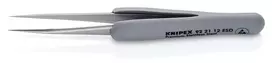 KNIPEX tiksliosios pincetės su gumine rankena ESD - 0,18 mm