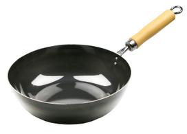 Pearl Metal Made Iron Pan 24cm IH Compatible Deep Frying Pan The Iron Black Tsubame-Sanjo Stir-Fry HB-2404 juoda