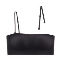 Traceless underwear neckline English letter design No steel ring bra Breathable comfortable gathering non-slip tube top underwear M juoda