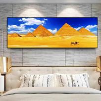 Šiuolaikinė piramidės panorama Khafre drobė Tapyba peizažas Egipto kupranugarių plakatai ir spaudiniai Sienų menas Nuotraukos Namų dekoras Be rėmelio 20cm×40cm NoFrame