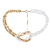 Double Layer Simulation Pearl Collar Choker Woman Choker Necklace Party Jewelry Gift