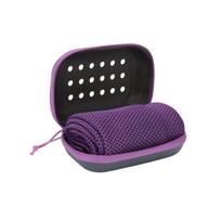 Cooling Towel with Storage Box Quick Dry Mesh Cool Towel Portable Gym Sweat 90cm violetinė