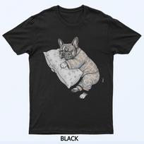 Juokingas mieguistas prancūzų buldogas Frenchie pižama vyrams moterims marškinėliai 2XL