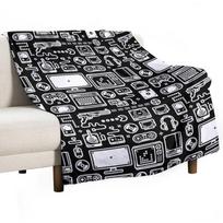 Retro Gamer Video Game Consoles, PC's, Controllers, Joysticks and Gamepads Throw Blanket Single Plaid wednesday Blankets 30x40in