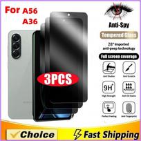3-5Pcs Privacy Screen Protector for Samsung A56 A36 Mobile Phone Screen Tempered Glass Protector Anti-Peep Explosion Protective Case Samsung A36 = Samsung A56