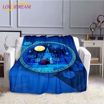 Frozen Fashion Blanket Anime Flannel Bed Throw Blanket Soft 3D Printed Cartoon Coverlet Sofa Travel Camping Children blanket 75x90cm