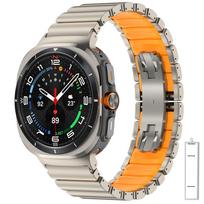 Titanium Rubber Strap for Samsung Galaxy Watch Ultra 2025 47mm Luxury Metal Band Correa For samsung GALAXY ULTRA 7 47MM Bracelet Galaxy Ultra 2025