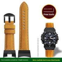 GG-B100 Ltalian cowhide watch strap For Casio G-Shock Little Mud King GG B100 Vintage Genuine Leather watch band men's bracelet GG-B100 series