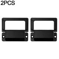 2Pcs Drawer Concealed Folding Handle Cabinet Hidden Pull Zinc Alloy Black Flat Cupboard Handles Furniture Hardware Accessories juoda