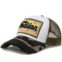 Men Baseball Cap Mesh Embroidered Letter Trucker Hat Women Summer Breathable Caps Casual Snapback Sun Hats Camo For Daily Wear Adjustable
