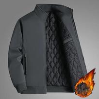 Žieminis vyriškas laisvalaikio parkas storas šiltas vilnonis paltas aukštos kokybės drabužis 8XL M pilka