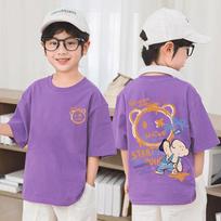 Single T-shirt summer streetwear, teddy bear graffiti print, high-quality casual short sleeved T-shirt top for children 120