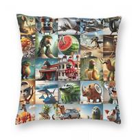 Bombombini Gusini Italian Brainrot Meme Pillowcase Printed Cushion Cover Decorations Pillow Case Cover Home Square 45*45Cm Peach skin 18*18(CM)-1Pcs