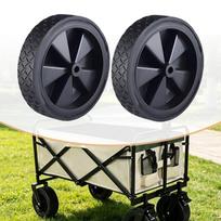 2 Pieces Folding Wagon Replacement Tires Repair Anti Slip Hand Outdoor Beach Heavy Duty 5in Rubber 0.6cm