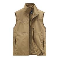 Spring and Autumn New Vest Men's Soil Outdoor Casual Jacket L chaki
