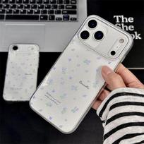Violetinis Gėlėtas Blizgus Minkštas Korpusas Telefonui iPhone 17 Pro Max/17 Air/15/16/Cute 11/7/8 Plus iPhone 17 Pro Max
