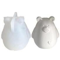Silikoninės meškiuko krištolinės formos Realistiškos meškos figūrėlės Rašymo formos Gyvūnų tema Epoksidinės dervos formos rankų darbo amatams 1