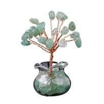Feng Shui Decor Natural Aventurine Bonsai Handmade Gemstone Healing Tree  Birthday Gifts žalia