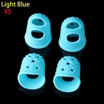 Finger Guards Guitar Fingertip Protection Guitars Press Accessories Fingerstall For Ukulele XS šviesiai mėlyna spalva