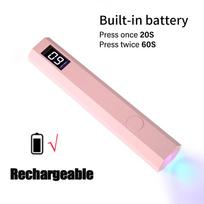 Nail Light Therapy Machine Small Portable Nail Light Storage Focus Light Quick Drying Mini Light Therapy Light Nail rožinė