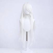 100 cm ilgio tiesūs cosplay perukai, suderinami su anime, universalūs, karščiui atsparūs sintetiniai plaukų perukai + peruko kepuraitė as the picture-1pc