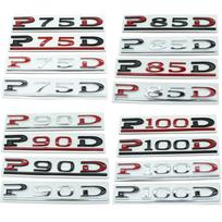 Automobilio 3D metalo P75D P85D P90D P100D logotipo lipdukai, skirti Tesla Model 3 XSY bagažinės raidžių emblemų ženklelių lipdukai P75D-A