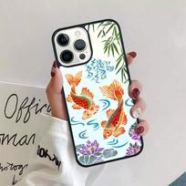 Koi karpio žuvis Telefono dėklas Dangtelis iPhone 17 Air 15 16 14 13 11 12 Pro Max Max Plus Galinis Coque korpusas fundas iPhone 11
