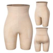 Men Seamless Waist Trainer Compression Tummy Control Panties Body Shaper High Waist Slimming Underwear Abdomen Belly Shaper Boxer Briefs Shorts L smėlis