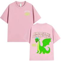 Imagine Dragons Loom World Tour 2026 T Shirt Rock Band Cartoon Dragon Tshirts Unisex Women High Quality Cotton Short Sleeve Tshirt S