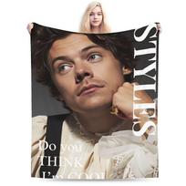 H-Harry Styles  Blanket  Super Warm Novelty Plush Throw Blanket For Students Couch Chair Sofa Bed Flannel Bedspread Bed Cover 75x90cm