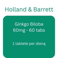 Ginkgo Biloba, 60mg - 60 coated tablets - Holland & Barrett