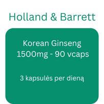 Korean Ginseng, 1500mg - 90 vcaps - Holland & Barrett