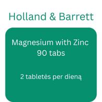 Magnesium with Zinc - 90 tabs - Holland & Barrett