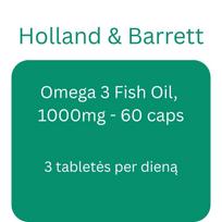 Omega 3 Fish Oil, 1000mg - 60 caps - Holland & Barrett
