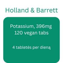 Potassium, 396mg - 120 vegan tabs - Holland & Barrett