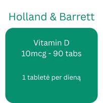 Vitamin D, 10mcg - 400 IU - 90 tabs - Holland & Barrett
