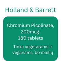 Chromium Picolinate, 200mcg - 180 tablets - Holland & Barrett