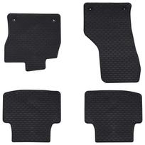 Car Floor Mat Set 4 pcs Black Rubber