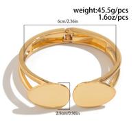Cyberpunk Smooth Surface Metal Irregular Geometry Water Drop Opening Wide Bangles for Women Exaggerated Personality Jewelry Gift
