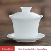 Chaxun Ice Jade Porcelain Gaiwan Teacups (2-Pack)