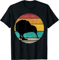 Retro Naujoji Zelandija Kiwi Paukštis Naujoji Zelandija Kelionės 70-tieji Metai Premium Unisex Marškinėliai S