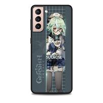 Genshin Impact Cover for Samsung Galaxy S23 S22 Ultra S20 S21 FE S10E S10 Lite S8 S9 Plus Black Soft TPU Cell Phone Case Bumper Samsung S21 Plus gray