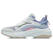 Li-Ning Shock Absorbing Non-Slip Durable Low-Top Casual Shoes Women sneakers Gray White AGCR326-3 35 white