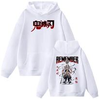 Anime Demon Slayer Shinazugawa Sanemi Graphic Print Hooded Men Women Classic Hoodies Oversized Pullover Harajuku Male Sweatshirt M juoda