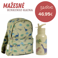 Vaikiškas Rinkinys: Dinozaurų Kuprinė ir Gertuvė